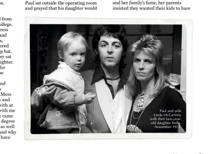 Stella McCartney and Alasdhair Willis taking their daughter Bailey