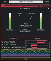  ??  ?? Impose the rhythm or pitch of any sound on Concept’s synthesis parameters using the Audio Input modulator