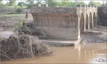  ??  ?? The remnant of what used to be Hoya Bridge that was bombed by freedom fighters during the liberation struggle.