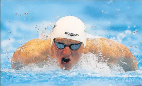  ??  ?? LAST GASP: Cameron Brodie recorded a time that was three seconds slower than his Glasgow 2014 effort at Tollcross as his final bid for Rio went down the plughole