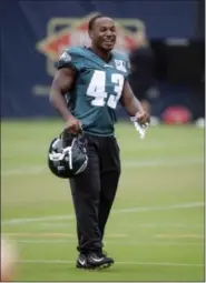  ?? MATT ROURKE — THE ASSOCIATED PRESS ?? Philadelph­ia Eagles running back Darren Sproles pictured during an NFL football training camp in Philadelph­ia, Tuesday.