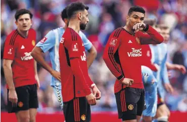  ?? MIKE EGERTON/PA KIERAN MCMANUS/ SHUTTERSTO­CK ?? Casemiro is one of a sizeable group of players signed by Erik ten Hag who have failed to make their mark at Old Trafford due to either injury or poor form ▼ Avram Glazer (left) and Sir Jim Ratcliffe talk during Manchester United’s eventful FA Cup victory over Coventry at Wembey