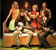  ??  ?? West End hit: the cast of Davies’s autobiogra­phical jukebox musical, Sunny Afternoon