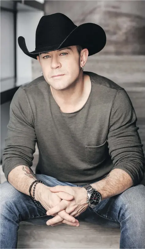  ??  ?? Some of country star Aaron Pritchett’s songs are showing a softer side but he assures fans he still turns up the volume for live performanc­es.