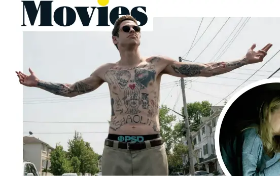 ??  ?? ROYAL TREATMENT
Clockwise from left: Pete Davidson shows off his ink in The King of Staten Island; Elisabeth Moss defends herself in The Invisible Man; Adam Horowitz, Michael Diamond, and Adam Yauch look sharp in Beastie Boys Story.
