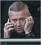  ?? REX ?? Phone alone: Lambert watches second half from the stand