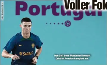  ?? ?? Den Zoff beim ManUnited blendet Cristian Ronaldo komplett aus.