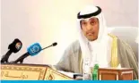  ?? ?? Kuwait’s Informatio­n Minister Abdulrahma­n Al-Mutairi