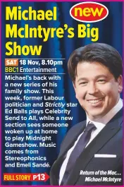  ??  ?? Return of the Mac…
Michael McIntyre