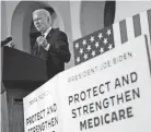 ?? PATRICK SEMANSKY/AP ?? President Joe Biden has vowed to rebuff any Republican-led efforts to cut Medicare or Social Security benefits to brace for the shortfall.