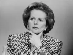  ??  ?? Margaret Thatcher’s landmark Bruges speech in 1988 was a sort of Old Testament for Euroscepti­cs (Keystone/Hulton Archive/Getty)