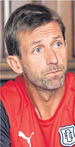  ?? Picture: SNS. ?? Neil Mccann needs a result against Hibs.