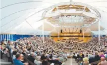  ??  ?? The Benedict Music Tent hosts the main events at the Aspen Music Festival. Provided by Aspen Music Festival