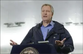  ?? Frank Franklin II/Associated Press ?? New York City Mayor Bill de Blasio speaks March 31 in New York.