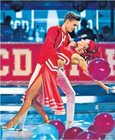  ??  ?? Joe and Dianne scored 26 points last week for their High School Musicialth­emed American Smooth to the song ‘Breaking Free’