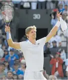  ?? Photo / AP ?? Kevin Anderson after ousting Roger Federer yesterday.