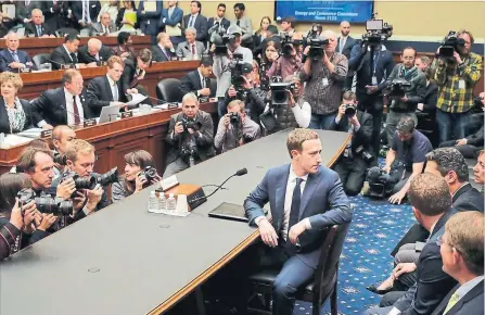  ?? CHIP SOMODEVILL­A/GETTY IMAGES FILE PHOTO ?? In April, Facebook CEO Mark Zuckerberg said it was possible that others misused data from the social network.