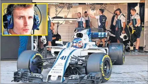  ??  ?? ASIENTO. Sirotkin ya probó el Williams en los test de Abu Dhabi a finales de noviembre y en el equipo de Grove quedaron muy contentos