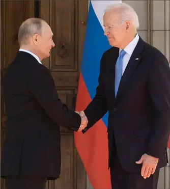  ?? REUTERS ?? Los presidente­s de Rusia y EEUU, Vladimir Putin y Joe Biden.