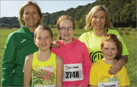  ??  ?? Emer, Orla, Mairead and Helen McDonald from Glenmore at the St Joseph’s Athletic Club Richie Young Run.