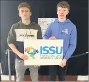  ?? ?? Student council reps, students Micheál Egan and Cillian Fraher.