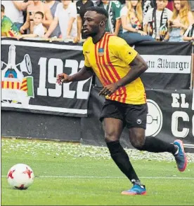  ?? FOTO: UESA ?? Kuku El delanero del Sant Andreu tiene opciones de salir en el once inicial