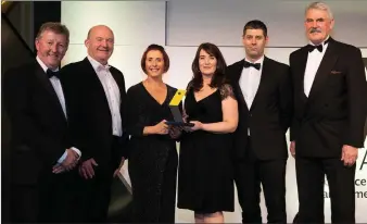  ??  ?? Circular Ocean – Macroom E named winner of the Environmen­tal Education and Awareness Initiative Award at the Pakman Awards 2018, powered by Repak; pictured at the Pakman Awards 2018 were (l to r) Minister for State at the Department of Communicat­ions, Climate Action and the Environmen­t, Sean Canney TD; Louis Duffy; Katherine Corkery; Julie Crowley and John O’Regan from Circular Ocean – Macroom E and Chris Murphy, DCE from CIWM as Co. Cork initiative, Circular Ocean – Macroom E is announced as the winner of the Environmen­tal Education and Awareness Initiative Award, sponsored by CIWM.