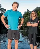  ?? SIMON O’CONNOR/STUFF ?? Triathlon coach Mark Turner and Cape Egmont Half Marathon organiser Nicky Smith.