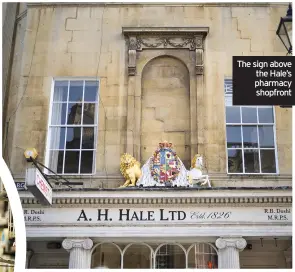  ??  ?? The sign above the Hale’s pharmacy shopfront