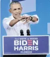  ?? PHOTO: TNS ?? Strong backing . . . Former president Barack Obama will be on the hustings for Joe Biden today.