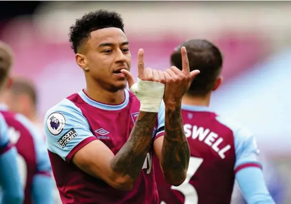  ?? (Getty) ?? Jesse Lingard has excelled since joining West Ham on loan in January
