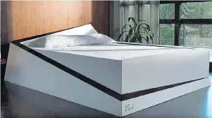  ??  ?? Space technology... Ford’s prototype bed aims to keep sleeping couples apart