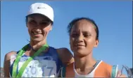  ?? STEPHEN GRANGER ?? LAST YEAR: Winner of the 2017 Cape Peninsula Marathon, Ulrica Stander, left, and runner-up Lee-Shay Willemse.