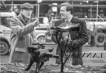  ?? — Courtesy Niko Tavernise, Sony Pictures Classics ?? (Left-Right) Richard Gere as Norman Oppenheime­r and Lior Ashkenazi as Micha Eshel in ‘Norman: The Moderate Rise and Tragic Fall of a New York Fixer’.