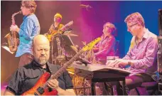  ?? FOTO: JAZZBREATH ?? Die Zwillingsb­rüder Wolfgang und Harry Eisele hauchen zusammen mit Wolfgang Kehle und Frank Denzinger ihren schwäbisch­en Atem dem Jazz ein.