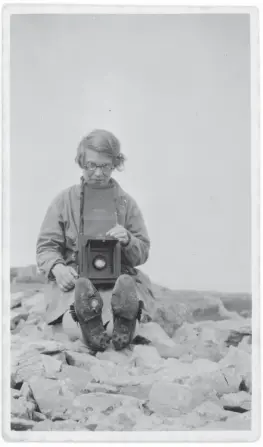  ??  ?? RIght: Margaret Fay Shaw at Dun Oghill on the Aran Islands with her Graflex camera. Opposite: Loch Scavaig taken from Elgol.