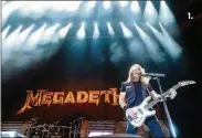  ?? FRAZER HARRISON/GETTY IMAGES ?? ABOVE: Led by frontman Dave Mustaine, Megadeth will perform with The Scorpions tonight at the BB&T Center. 1.