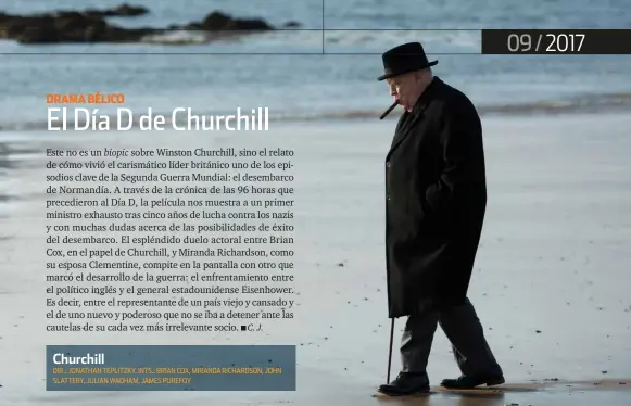  ??  ?? Churchill DIR.: JONATHAN TEPLITZKY. INTS.: BRIAN COX, MIRANDA RICHARDSON, JOHN SLATTERY, JULIAN WADHAM, JAMES PUREFOY