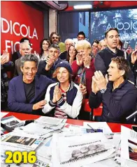 ??  ?? 2016
L’EDICOLA SU SKY Il 31 maggio “Edicola Fiore” arriva su Sky Uno e Tv8 e al suo fianco c’è Stefano Meloccaro (55, a destra): qui ospitano Gianna Nannini (65).