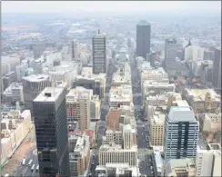  ?? PHOTO: STEVE LAWRENCE ?? Aerial view of Johannesbu­rg CBD. The writer says since Gauteng is South Africa’s most powerful province economical­ly, the country’s structural problems of unemployme­nt, inequality and poverty tend to be concentrat­ed in the province.