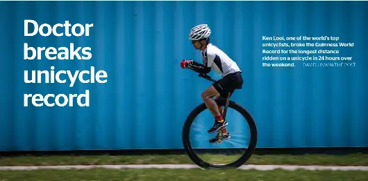 Doctor breaks unicycle record - PressReader