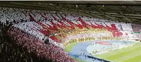  ??  ?? Choreograf­ien wird es im Happel-stadion weiterhin geben