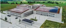  ?? Fotos (2): Landkreis Augsburg ?? Das Schmuttert­al-Gymnasium in Diedorf hat 41,9 Millionen Euro gekostet. Es ist der größte Schul-Holzbau Europas.