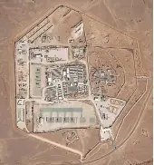  ?? AFP file ?? A satellite handout image shows Tower 22, operated by US troops as part of an internatio­nal coalition against Daesh, near the Jordanian border with
Iraq and Syria.