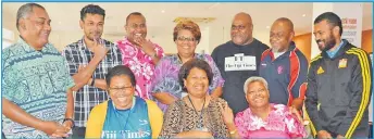  ?? Picture: LOSALINI VUKI ?? LEFT: Standing in the middle, The Fiji Times production manager, Penina Magnus with proof-readers and graphic artists.