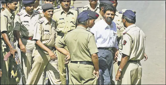  ?? HT FILE ?? Yakub Memon (in white shirt), convicted for his role in the 1993 Bombay blasts case, was the last execution carried out in India in 2015.