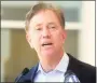  ?? Ned Gerard / Hearst Connecticu­t Media ?? Gov. Ned Lamont speaks during a news conference last week in Bridgeport.