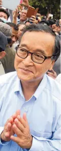  ??  ?? Sam Rainsy in 2013 in Phnom Penh.