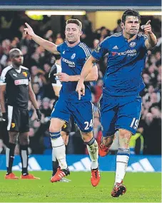  ??  ?? ESPAÑOL.
Diego Costa salvó al Chelsea al anotar los dos goles en el empate contra el Watford.