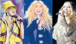  ?? AP PHOTOS ?? This combinatio­n of photos shows Mary J. Blige, from left, Cher, and Mariah Carey, who are among the 2024 nominees for induction into the Rock & Roll Hall of Fame.